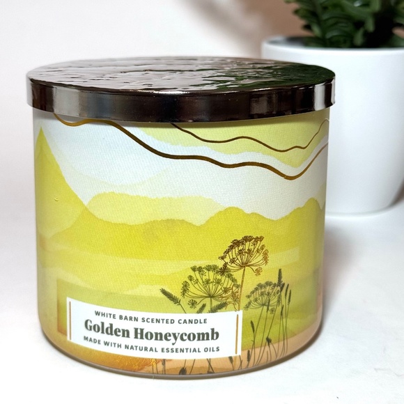 GOLDEN HONEYCOMB 3 Wick Candle - Picture 1 of 3